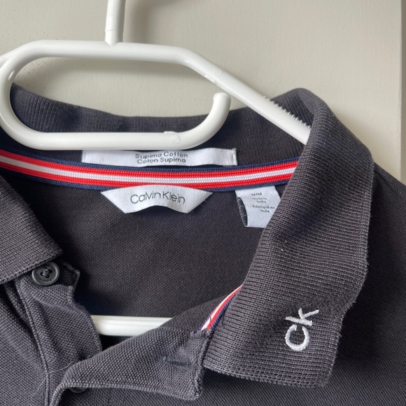 Calvin Klein Black Polo Shirt Classic Style Medium - Picture 3 of 4